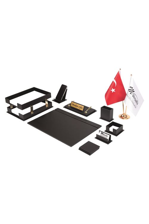 Liya Sümen Takımı 11 Parça Siyah Full Set