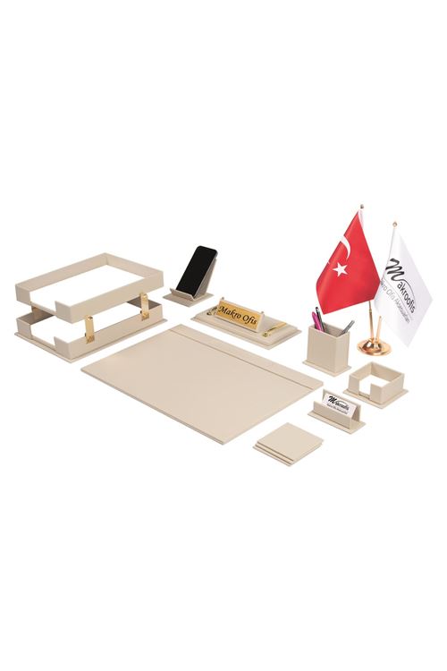 Liya Sümen Takımı 11 Parça Krem Full Set