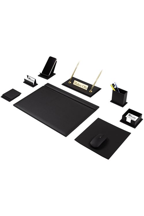 G101 Deri Sümen Takımı 10 Parça Siyah