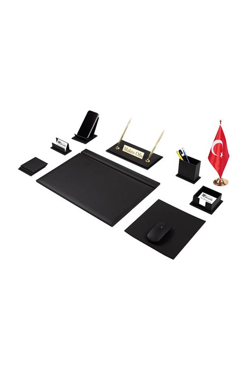 G101 Deri Sümen Takımı 11 Parça Siyah Full Set