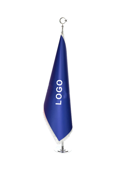 Logolu Makam Bayrağı ( krom direk )