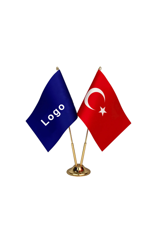 İkili Masa Bayrağı (Gold Direkli)
