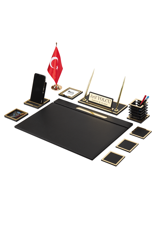 Lina Gold Sümen Takımı 11 Parça Siyah Full Set