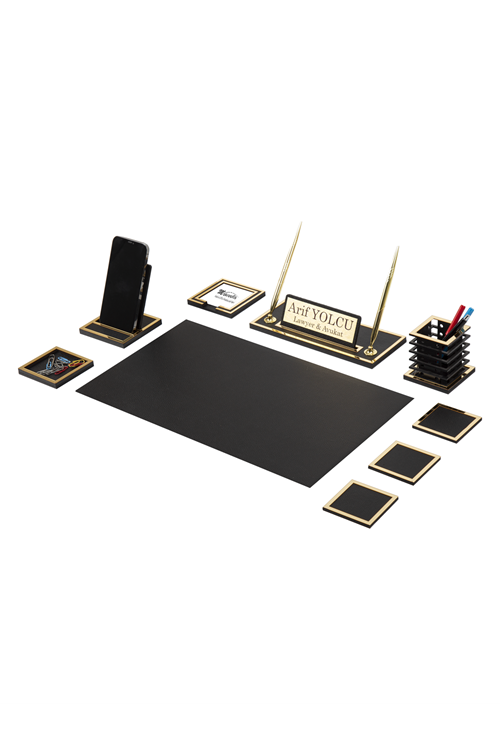 Asel  Gold Sümen Takımı 10 Parça Siyah