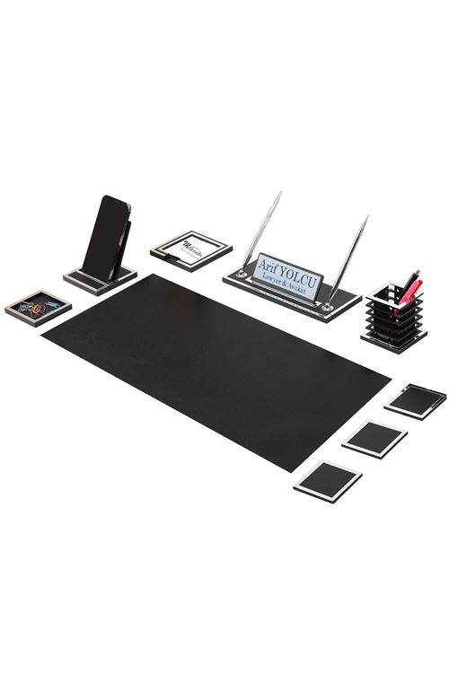 Asel Silver Sümen Takımı 10 Parça Siyah