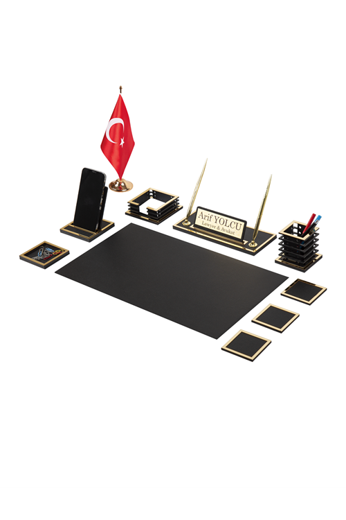 Nova Gold Sümen Takımı 11 Parça Siyah Full Set