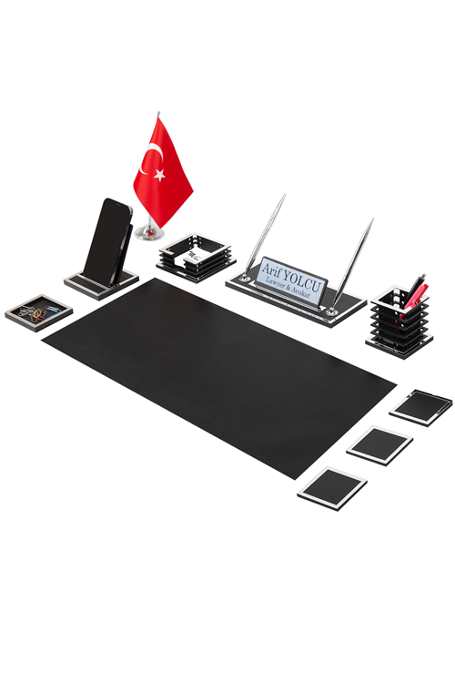 Nova Silver Sümen Takımı 11 Parça Siyah Full Set