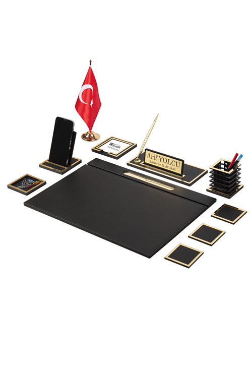 Lina Gold Sümen Takımı 10  Parça Siyah Full Set 