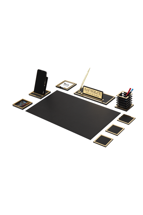 Asel  Gold Sümen Takımı 9 Parça Siyah