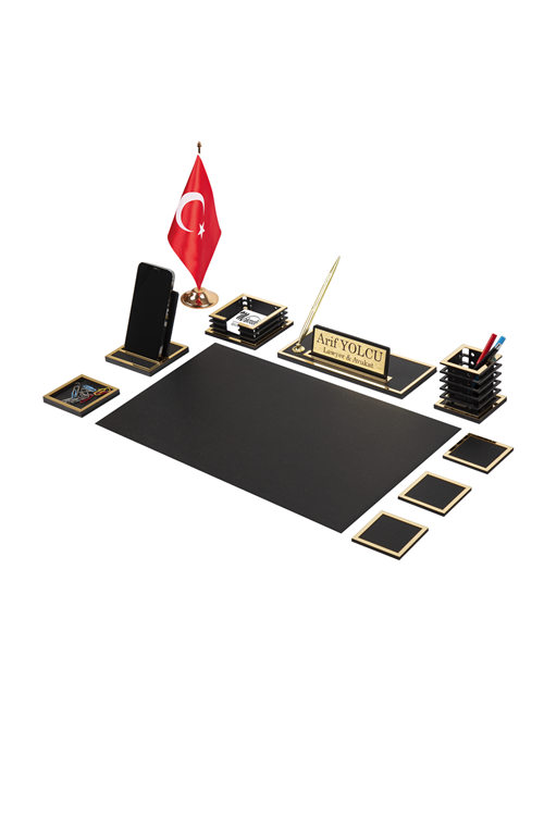 Nova Gold Sümen Takımı 10 Parça Siyah Full Set