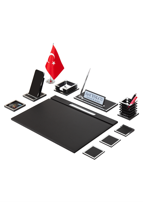 Diamond Silver Sümen Takımı 10 Parça Siyah