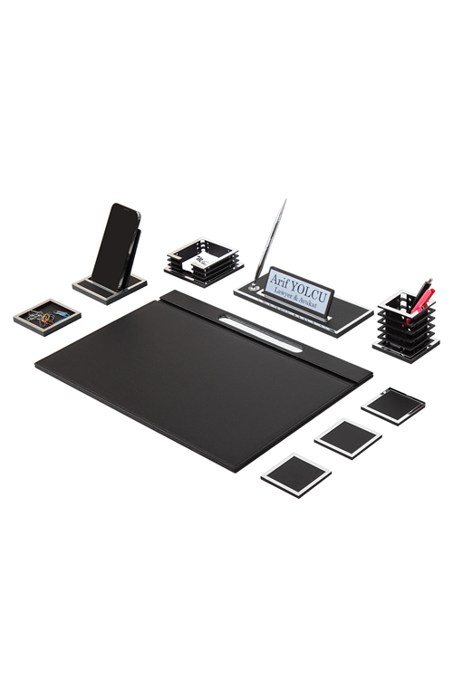 Diamond Silver Sümen Takımı 9  Parça  Siyah 