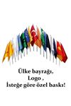 İkili Masa Bayrağı (Krom Direkli)