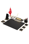 Lina Gold Sümen Takımı 10 Parça Siyah Full Set